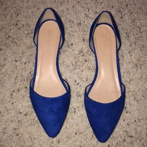 Brand new/never worn blue j.crew flats